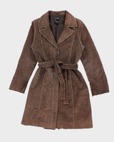 Vintage 90s Le Chateau Brown Suede Coat - XL