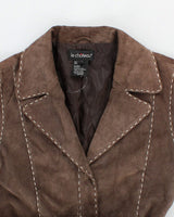Vintage 90s Le Chateau Brown Suede Coat - XL