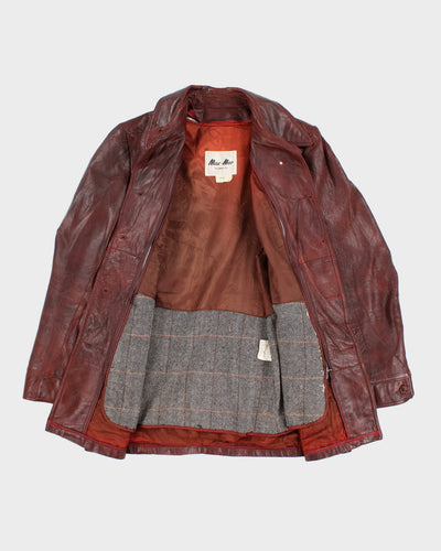Vintage 70s Mac Mor Burgundy Leather Coat - M