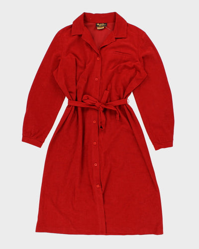 Vintage Marjorie Hamilton Belted Button Up Dress - L