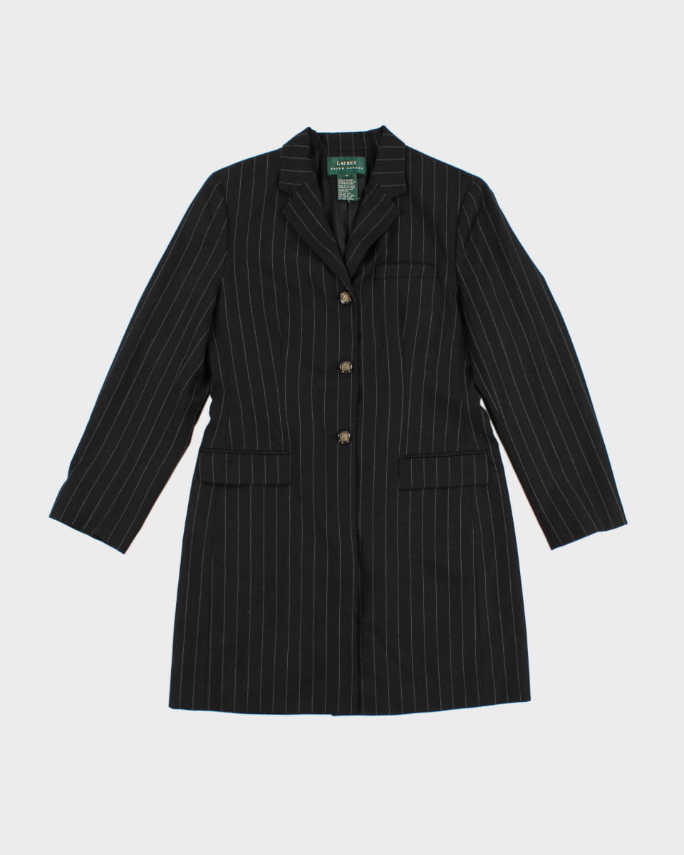 00s Ralph Lauren Pinstripe Wool Blazer Dress - M