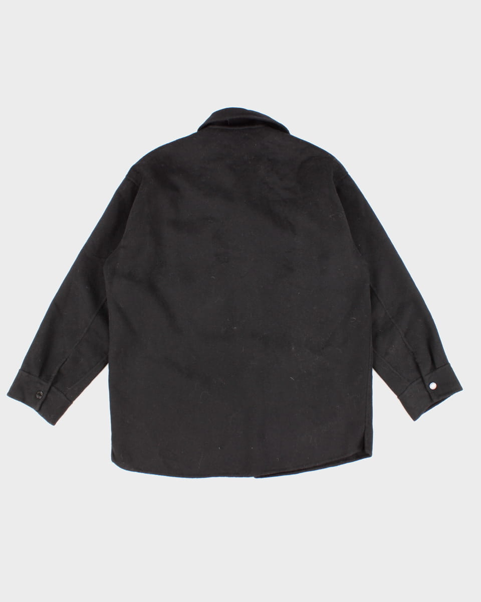 Sandro Felt and Rhinestone Heavy Shirt Jacket