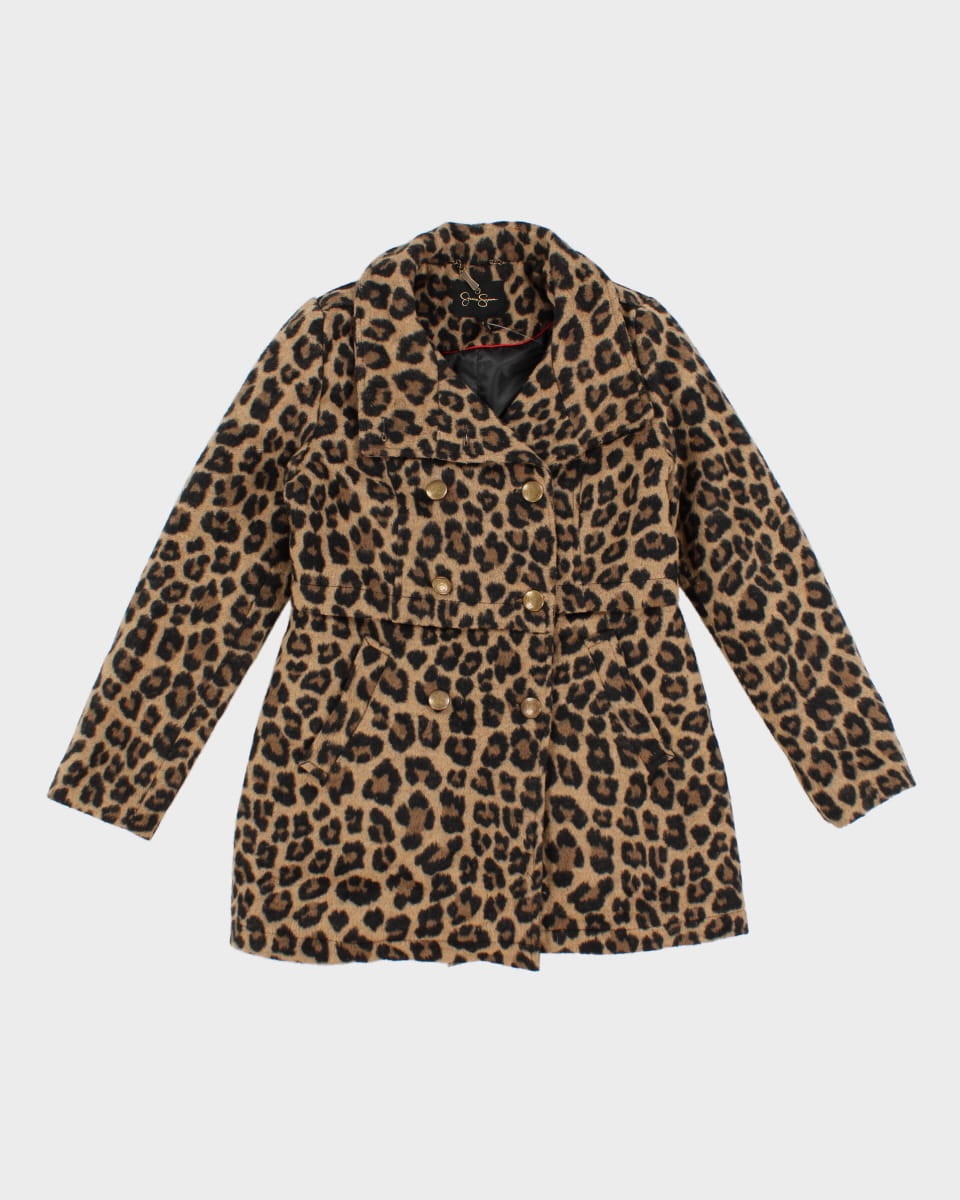 Y2K 00s Betsey Johnson Leopard Print Coat - L