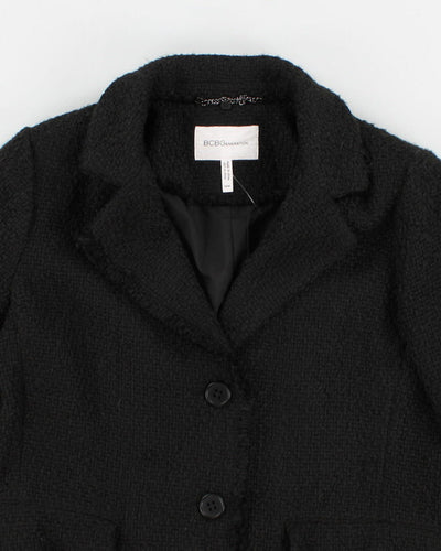 Women's BCBG Max Azria All Black Short Coat - M