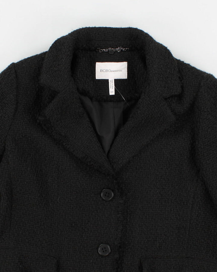 Women's BCBG Max Azria All Black Short Coat - M