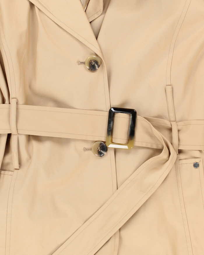 Classic 2000's Donna Karan Women's Beige Raincoat Mac - L M