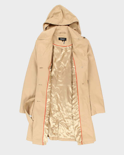 Classic 2000's Donna Karan Women's Beige Raincoat Mac - L M