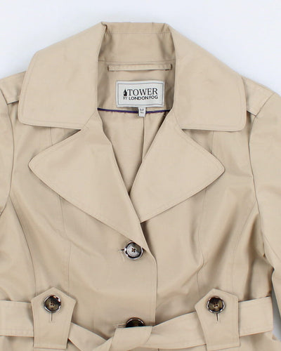 Women's London Fog Timeless Beige Raincoat Mac - S