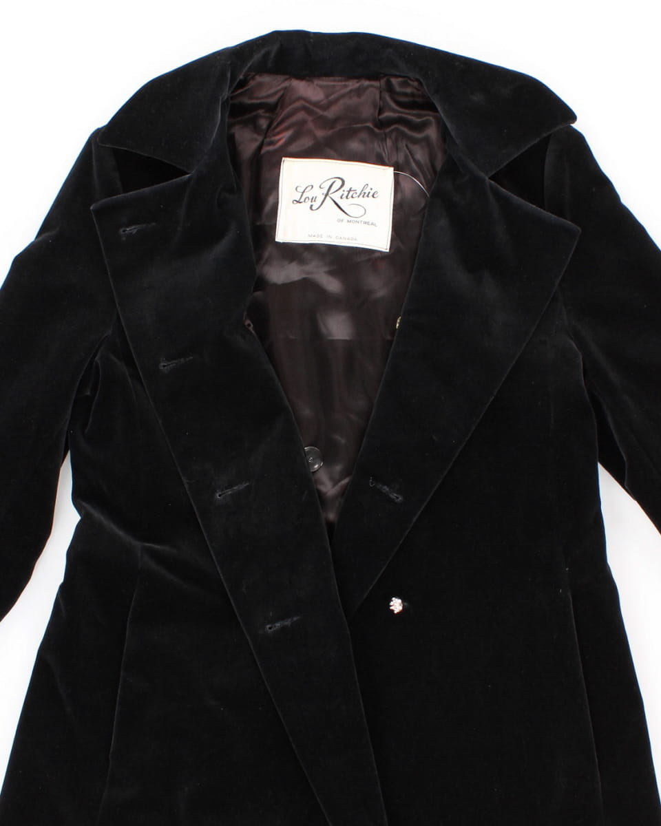 Vintage 70s Lou Ritchie Velvet Coat - M