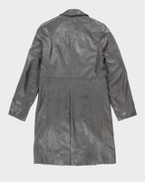 DKNY Dreamy Green Leather Coat - S