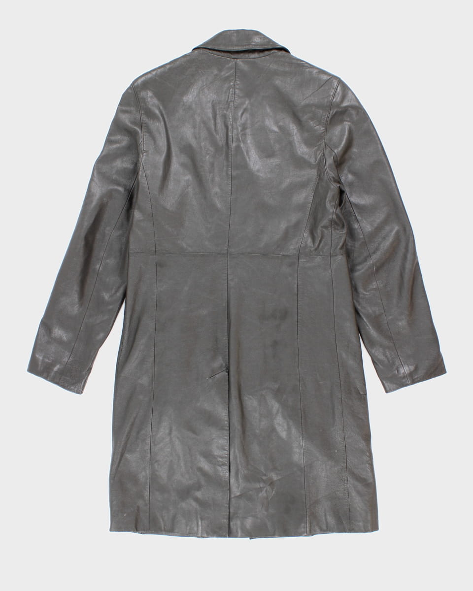 DKNY Dreamy Green Leather Coat - S