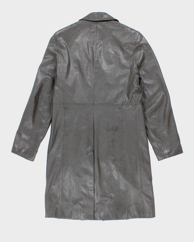 DKNY Dreamy Green Leather Coat - S