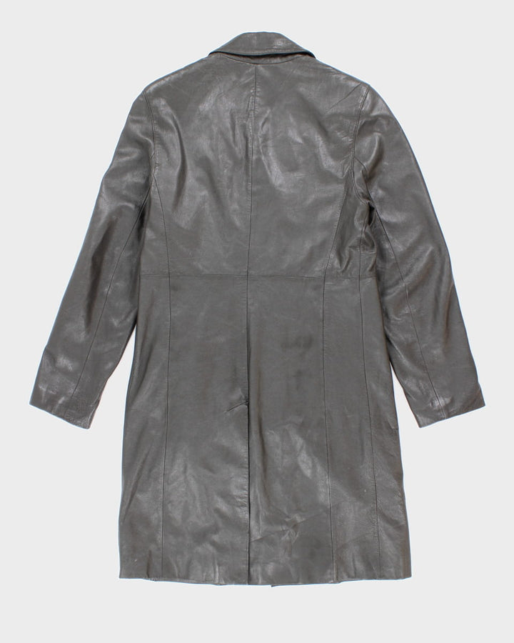 DKNY Dreamy Green Leather Coat - S
