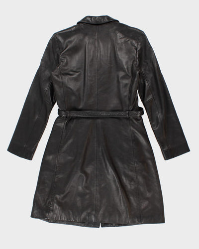 Vintage Danier Classic Belted Leather Coat - S