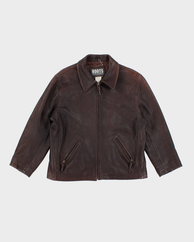 Vintage Roots Brown Leather Jacket - M