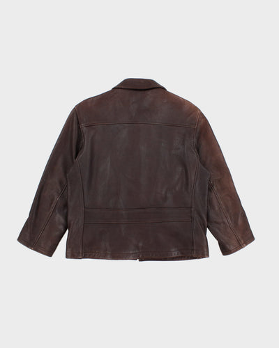 Vintage Roots Brown Leather Jacket - M