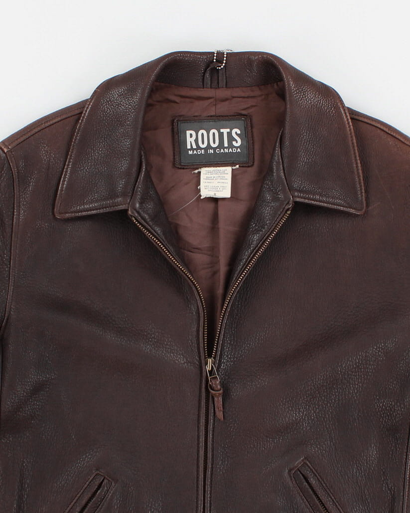 Vintage Roots Brown Leather Jacket - M