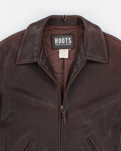 Vintage Roots Brown Leather Jacket - M