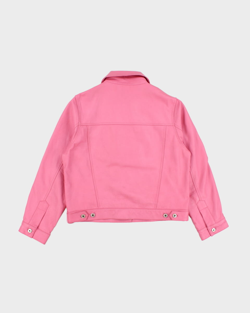 Cleo Pink Leather Jacket - L