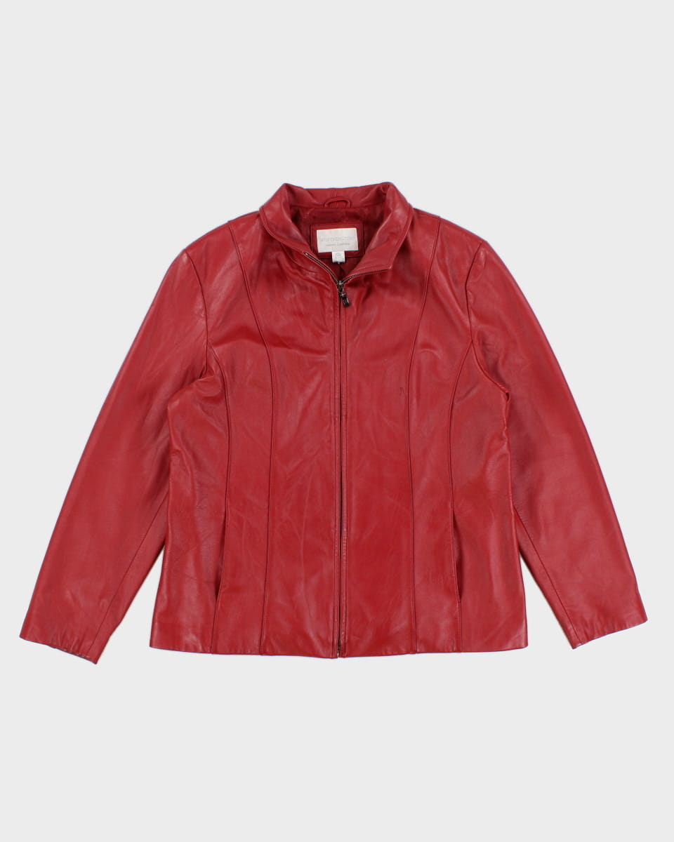 Vintage Worthington Lambskin Red Leather Jacket - L