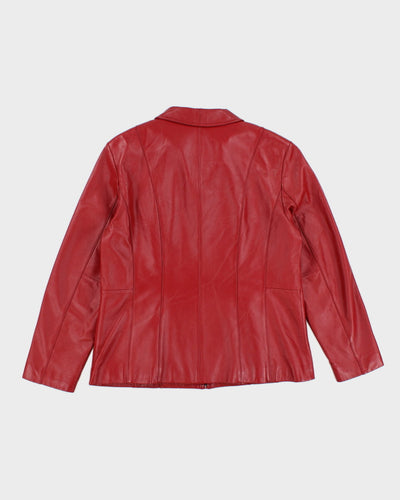 Vintage Worthington Lambskin Red Leather Jacket - L