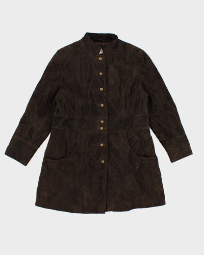Vintage Kroshetta Suede Patch Coat - XL