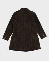 Vintage Kroshetta Suede Patch Coat - XL