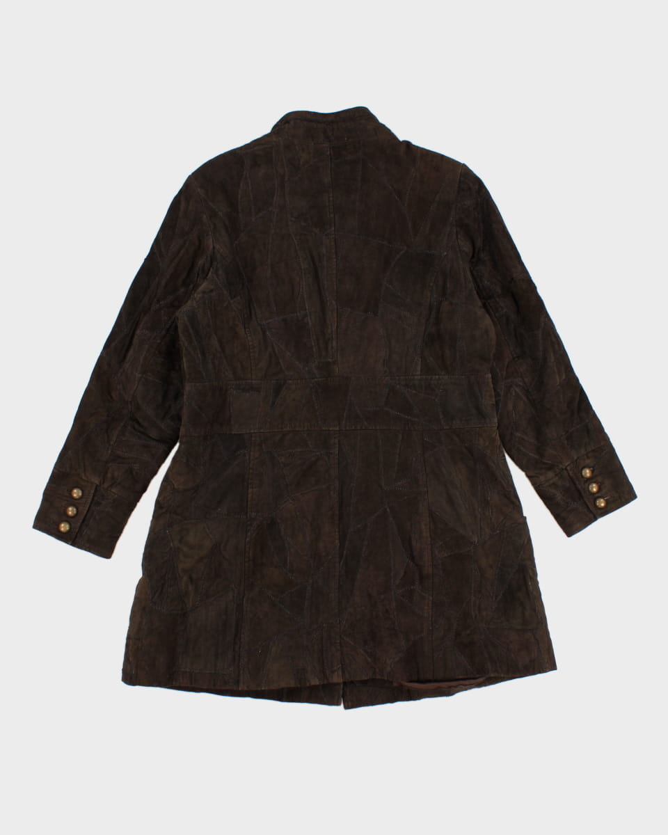 Vintage Kroshetta Suede Patch Coat - XL