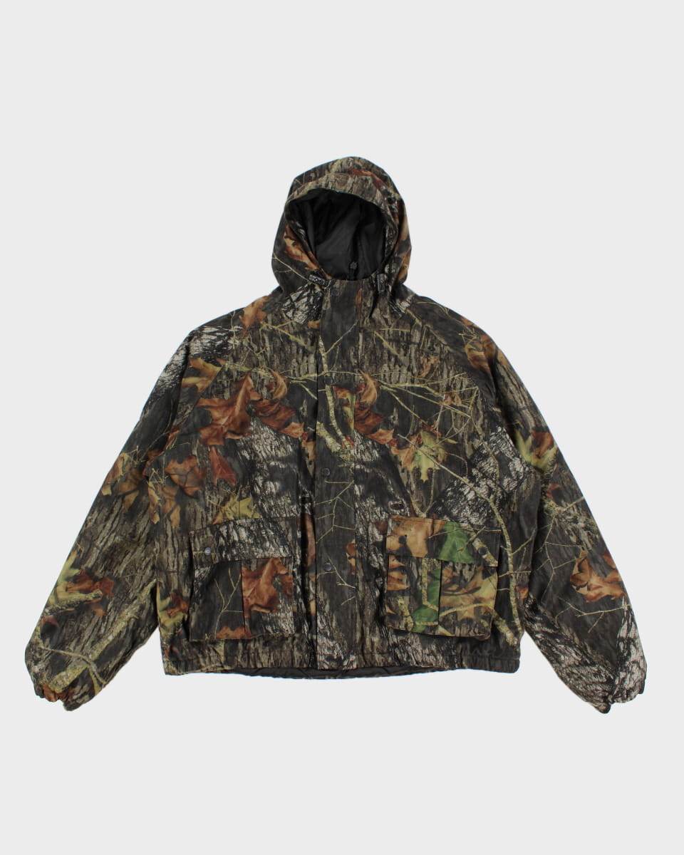 Womens Hooded Hunting Forest Camouflage Jacket - L