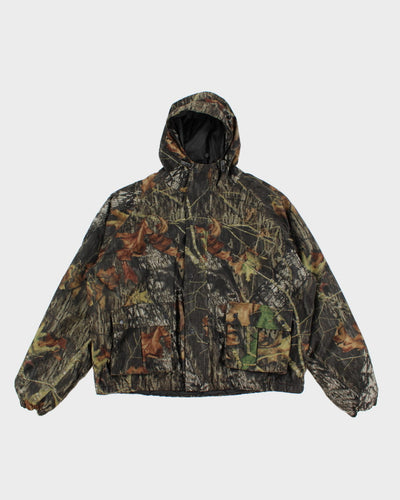 Womens Hooded Hunting Forest Camouflage Jacket - L