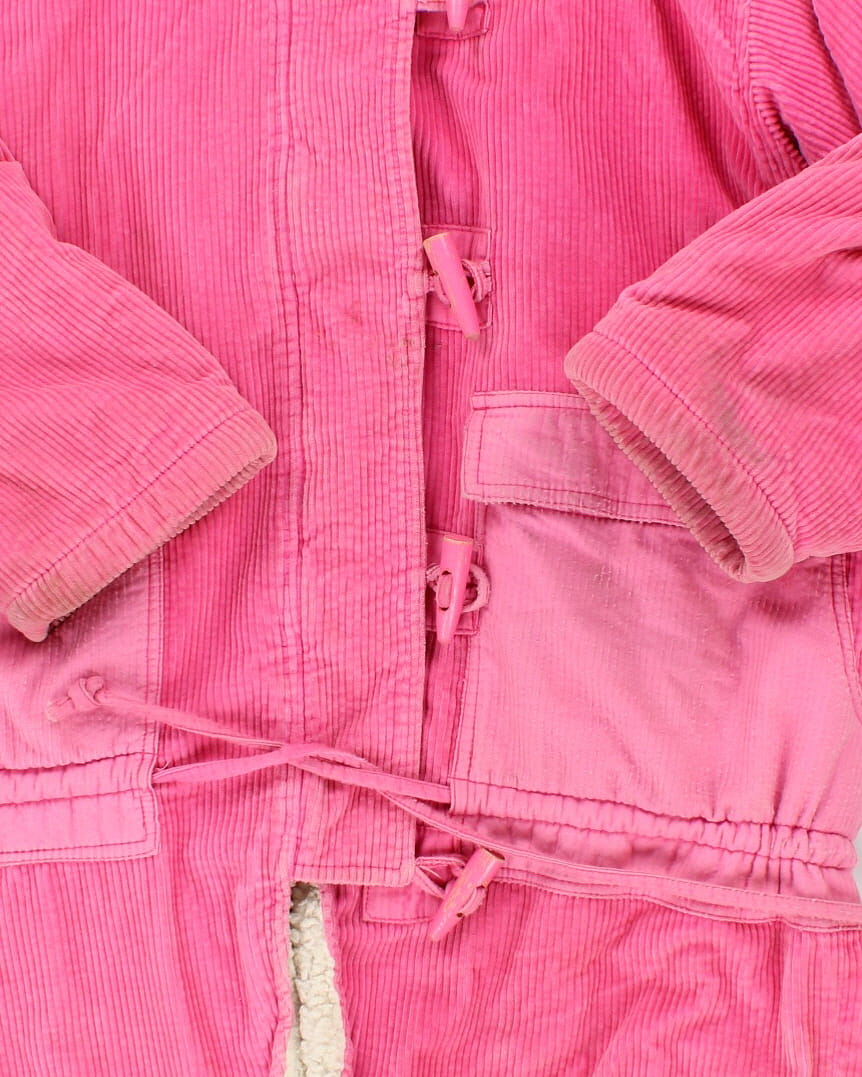 Vintage 80s Ispo By Alto Sportswear Pink Corduroy Duffel Coat - M