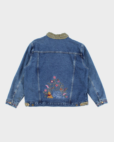 Vintage 90s Disney Embroidered Denim Jacket - L