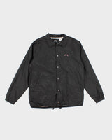 Black Stussy Button Up Windbreaker - L