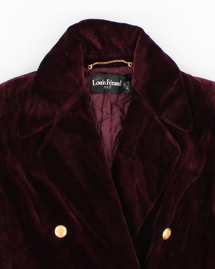 Vintage 90s Louis Feraud Velvet Blazer - M