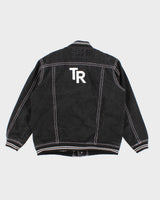 Black Demin True Religion Fleece Lined Jean Jacket - XXL
