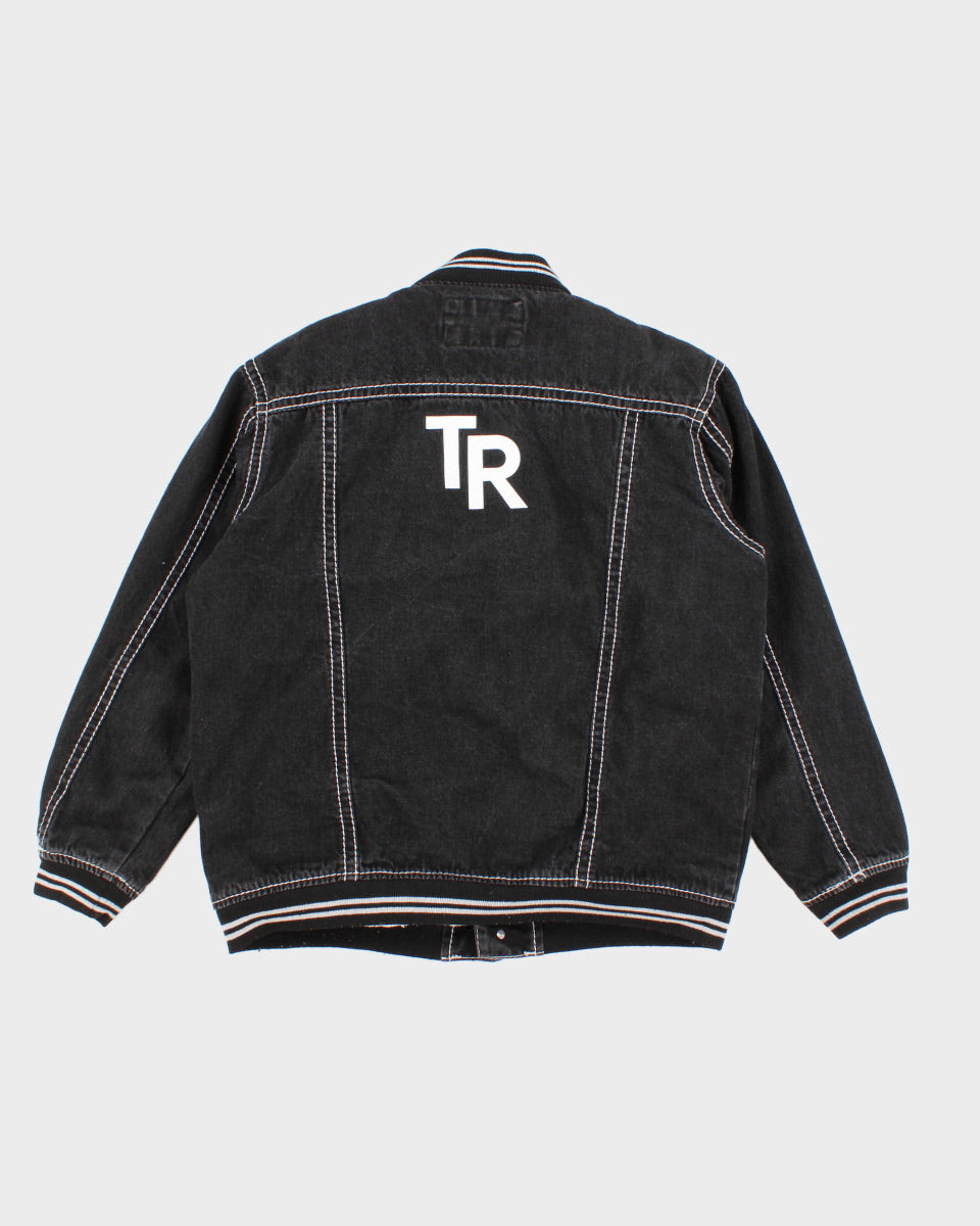 Black Demin True Religion Fleece Lined Jean Jacket - XXL