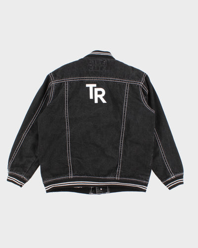 Black Demin True Religion Fleece Lined Jean Jacket - XXL