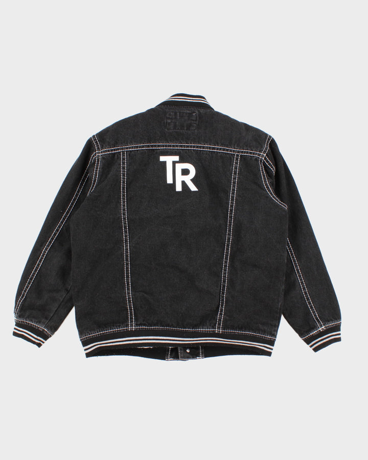 Black Demin True Religion Fleece Lined Jean Jacket - XXL