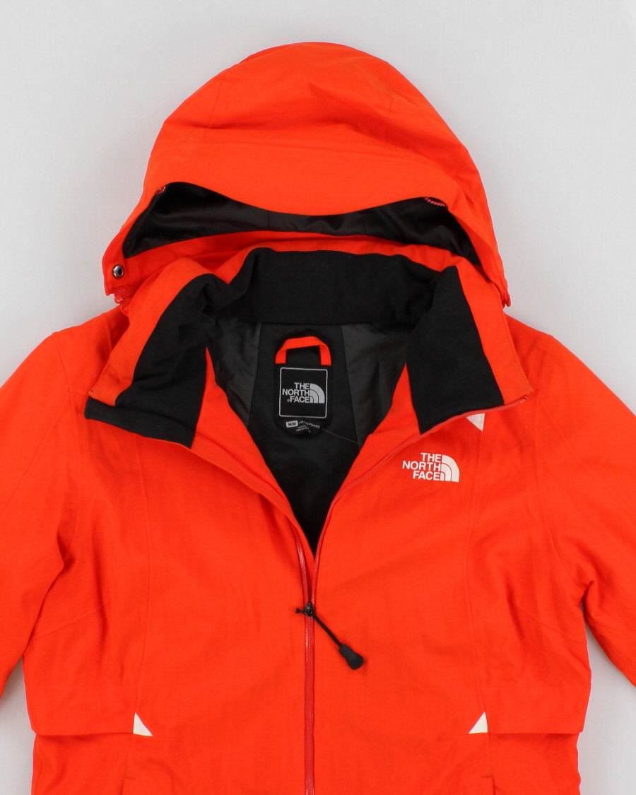 Womens Orange The North Face Hooded Ski Jacket - M