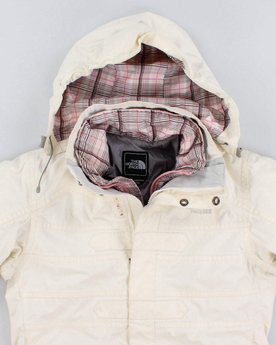 Womens White The North Face Double Lined Ski Jacket - M