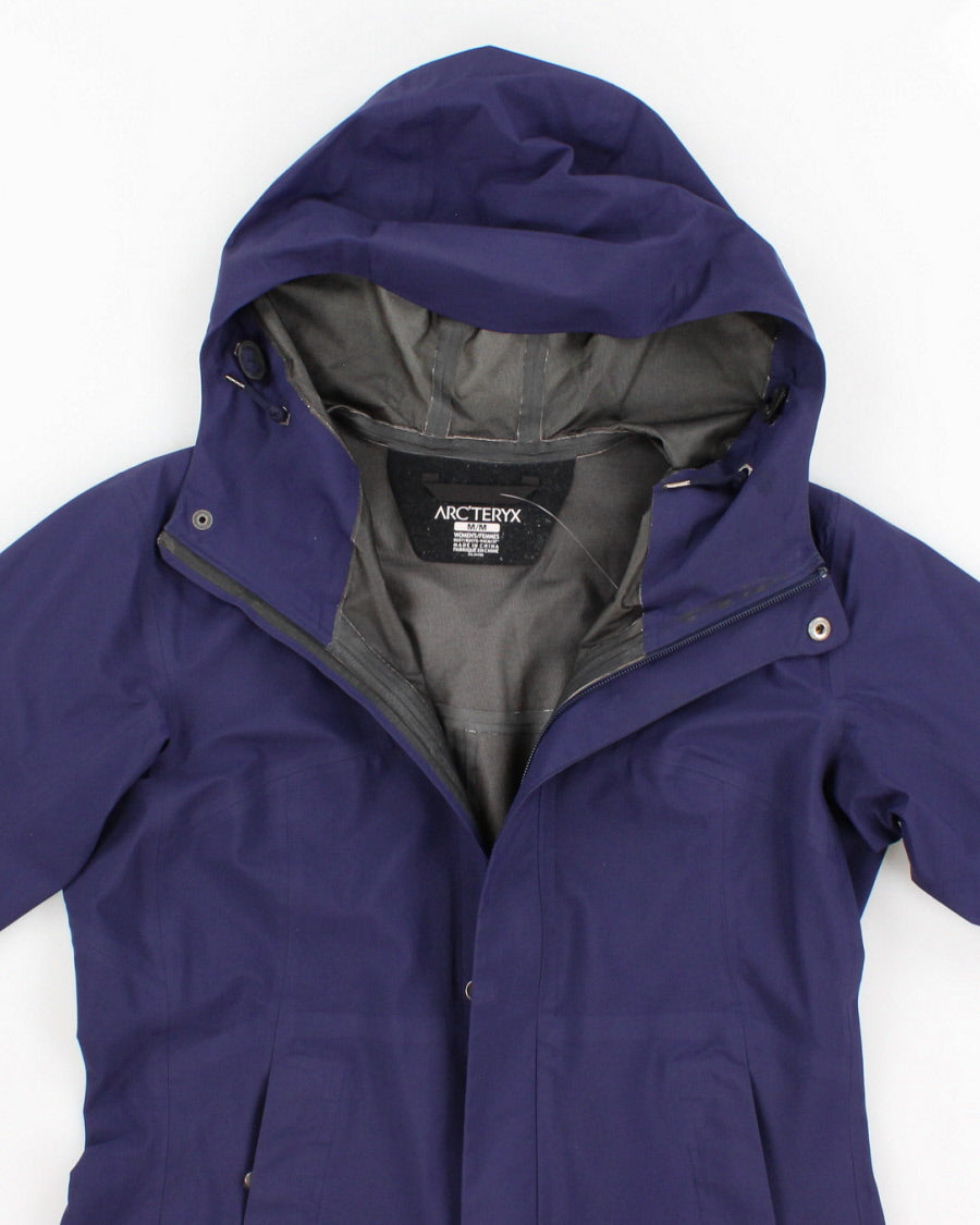 Womens Navy Blue Hooded Arc'teryx Windbreaker Jacket - M