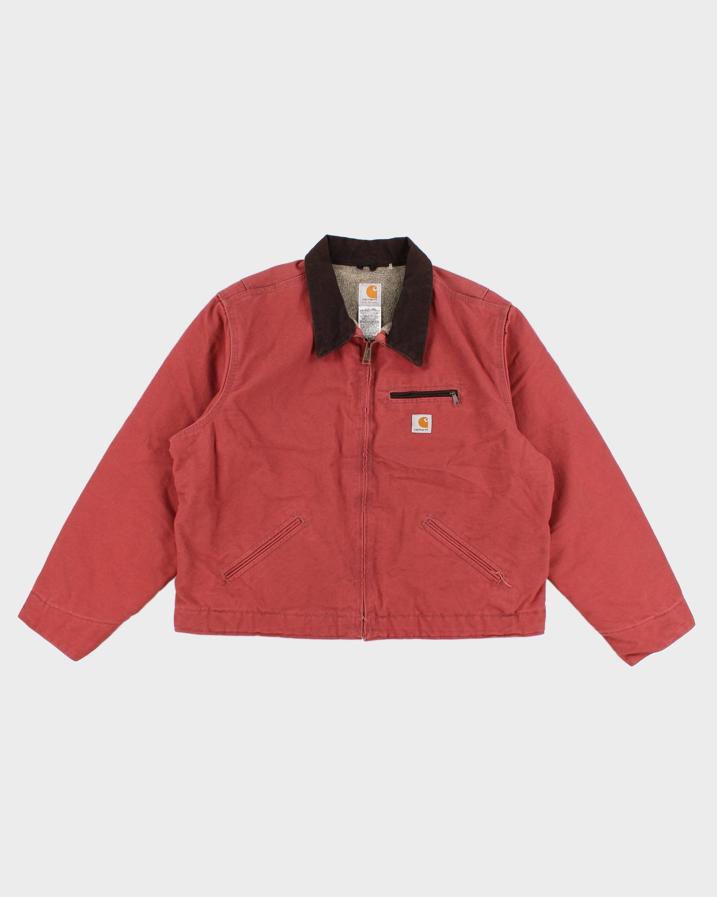 Womens Rust Coloured Carhartt Zip Up Bomber Jacket - XXL