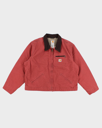 Womens Rust Coloured Carhartt Zip Up Bomber Jacket - XXL
