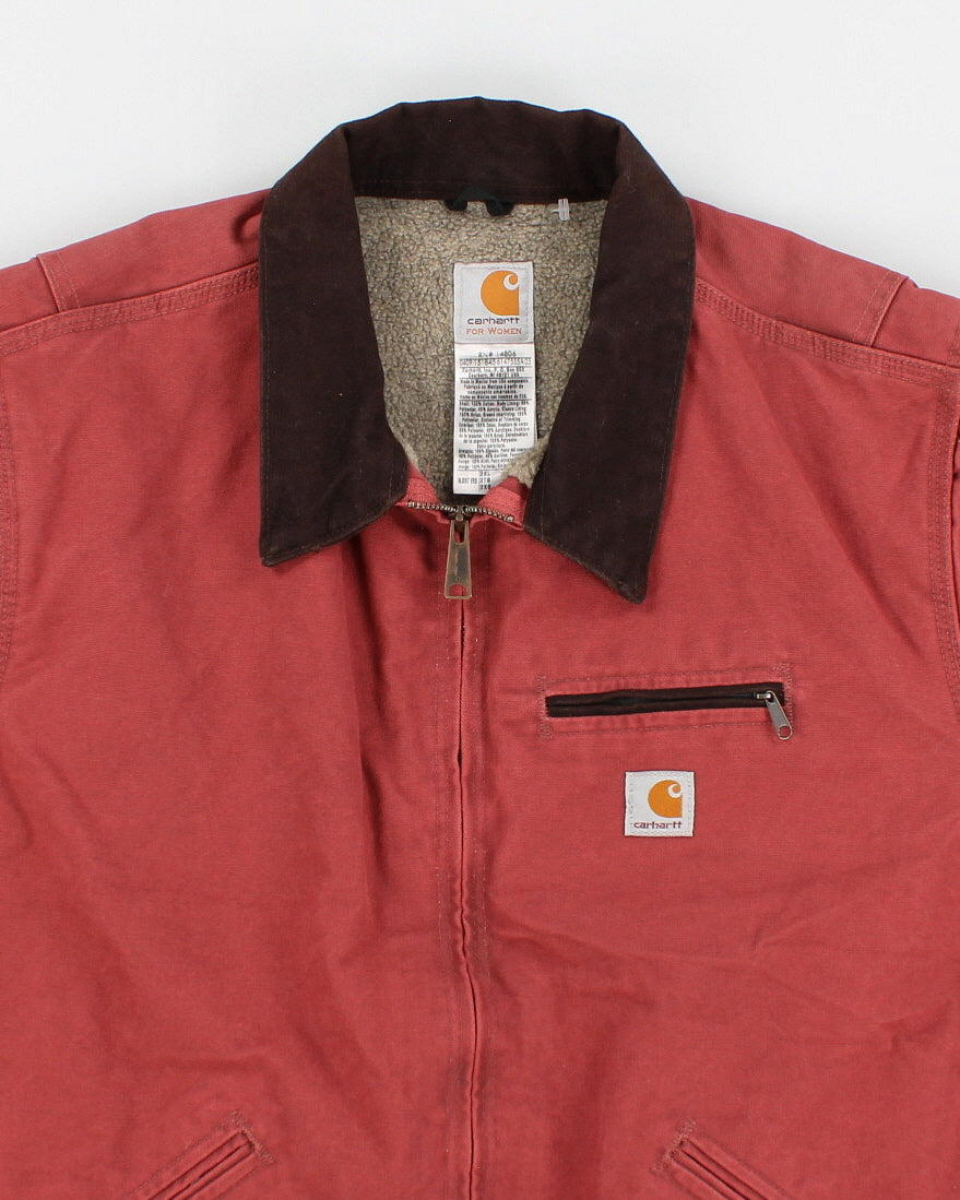 Womens Rust Coloured Carhartt Zip Up Bomber Jacket - XXL