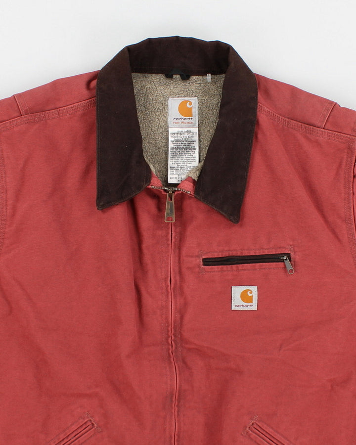 Womens Rust Coloured Carhartt Zip Up Bomber Jacket - XXL