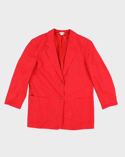Womens 1990s Red Blazer Jacket Made in Italy - M