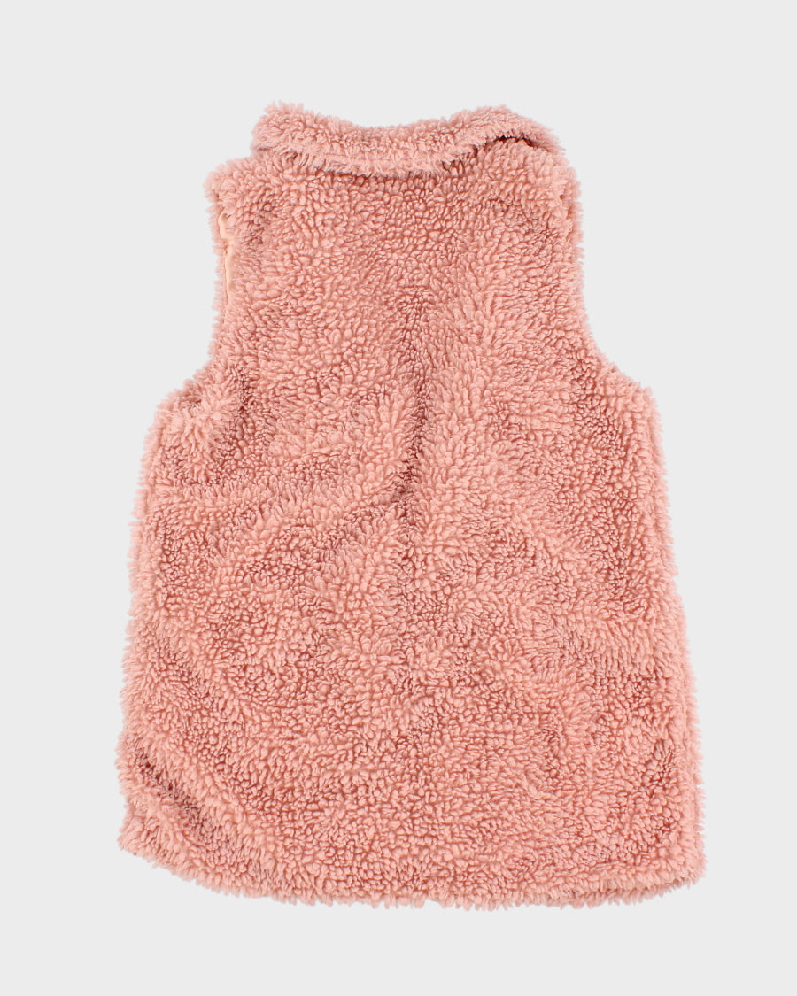 Betsey Johnson Pink Sleeveless Teddy Coat - M/L