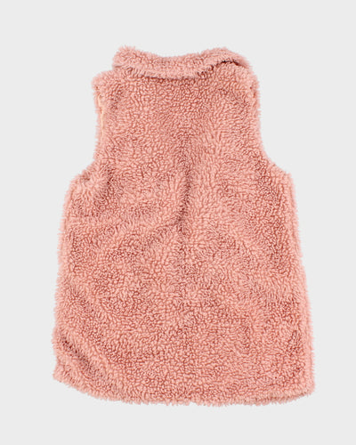 Betsey Johnson Pink Sleeveless Teddy Coat - M/L