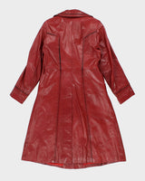 Rare Vintage 70s Suburban Heritage Classic Red Leather Coat - S