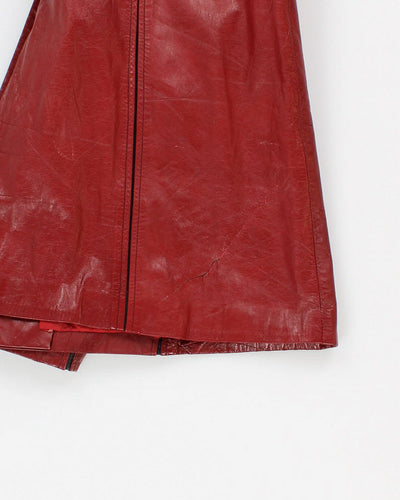 Rare Vintage 70s Suburban Heritage Classic Red Leather Coat - S